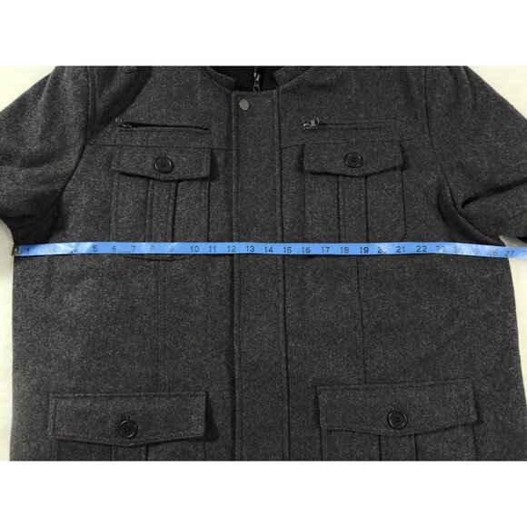 Structure XXL Wool Blend Quilted Liner Classic Menswear Field Jacket Dark Gray - Picture 8 of 9